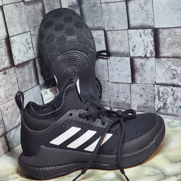 Adidas CRAZYFLIGHT Mid 2023 Withe Silver Metallic.. Woman's size 5 - Picture 8 of 11